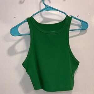 Wild Fable Vibrant Green Ribbed Crop Top